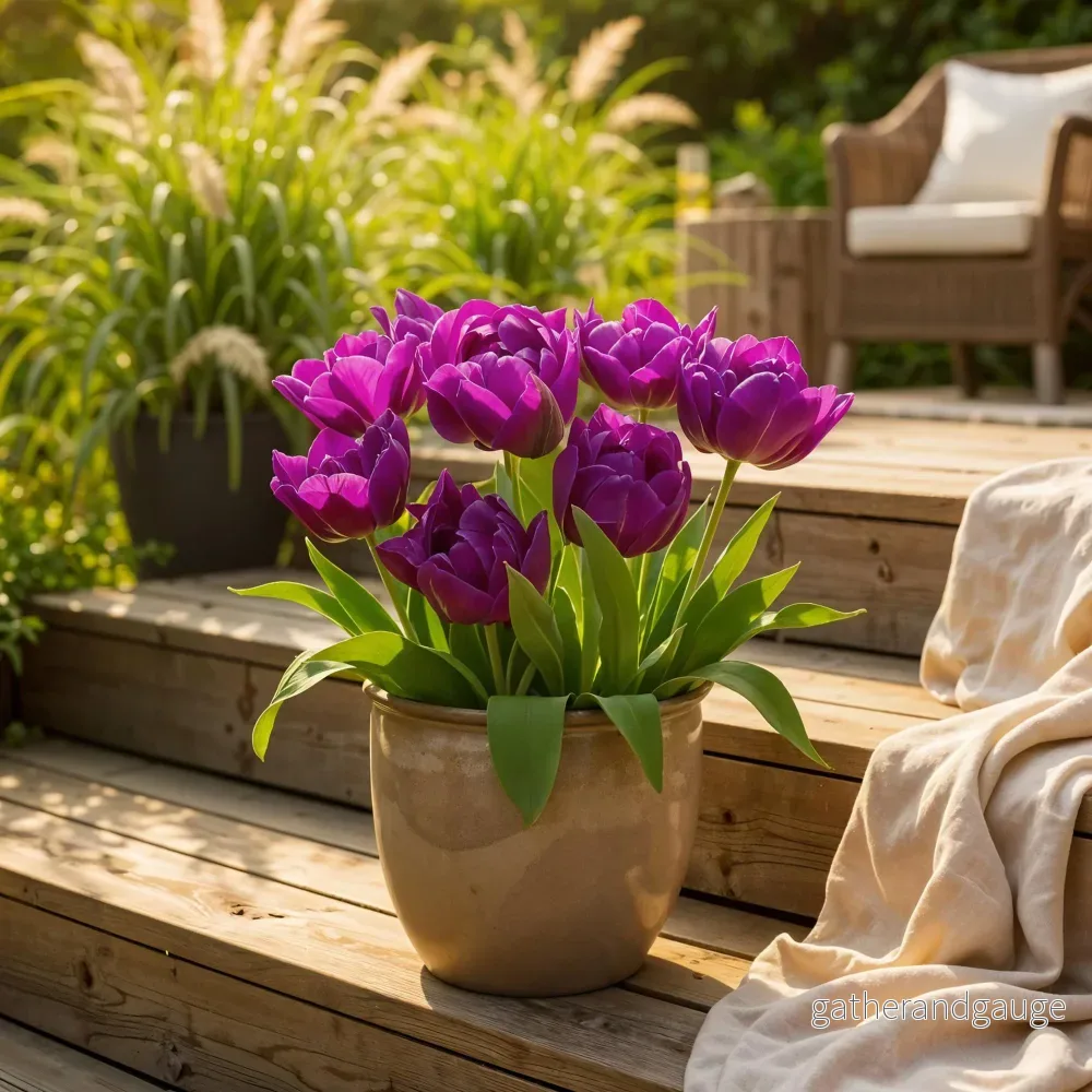 Green boutiQ - Bloembollen - Tulp Double Lilac - Kleur Paars - 12 stuks - Bolmaat 11/12 - XXL Pack - Bild 3