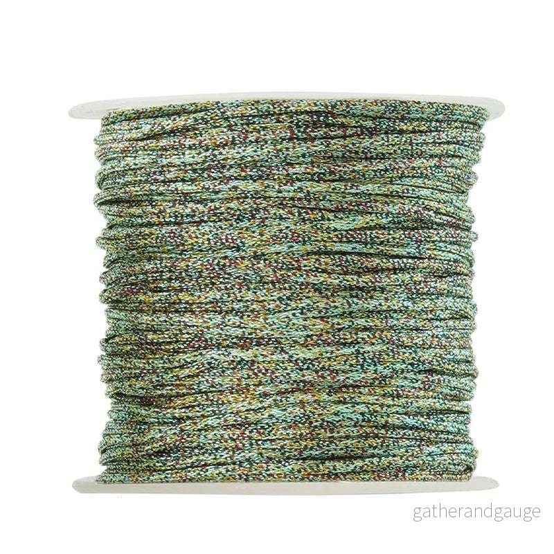 PL Rund – Grönmelerad Metallic 1mm, 1m