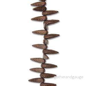 Bird Feather - Jet Bronze 5x17mm 1 sträng - Bild 3