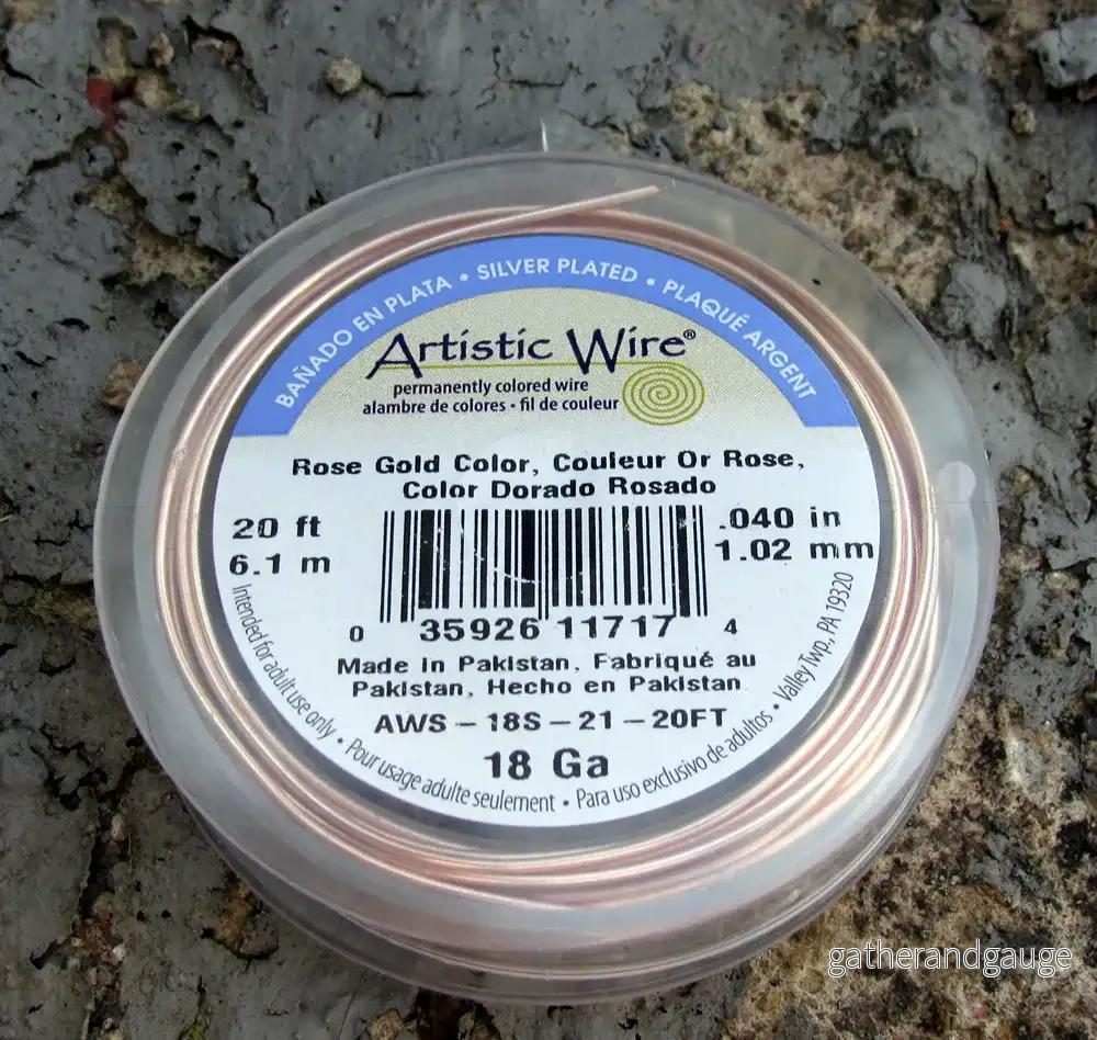 Artistic Wire 18 Ga – Silverpläterad Roséguld 1 Rulle