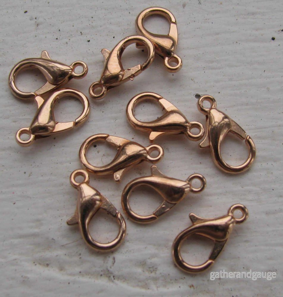 Klolås Roséguldfärgat - Kvalitetslås 12 mm 10-pack