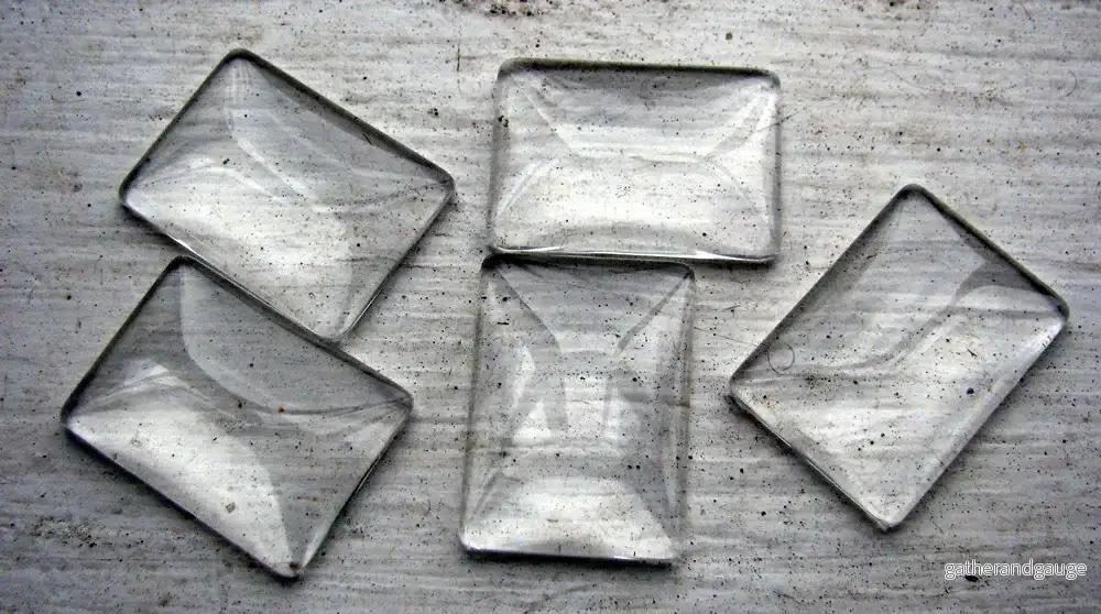 Flatbacks cabochoner – Rektangulär, klart glas 25x18mm 5-pack Flatbacks cabochoner – Rektangulär, klart glas 25x18mm 5-pack