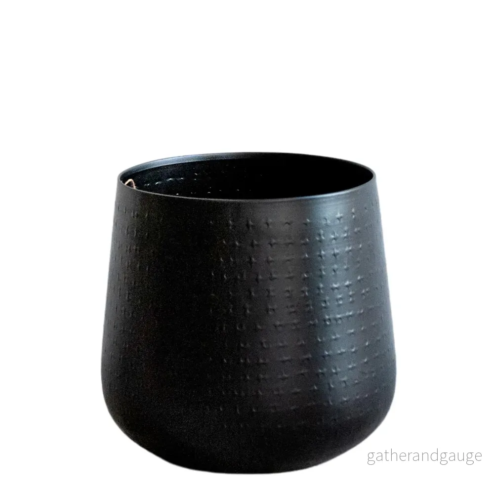 Svart växtkruka - h23cm, Ø21cm