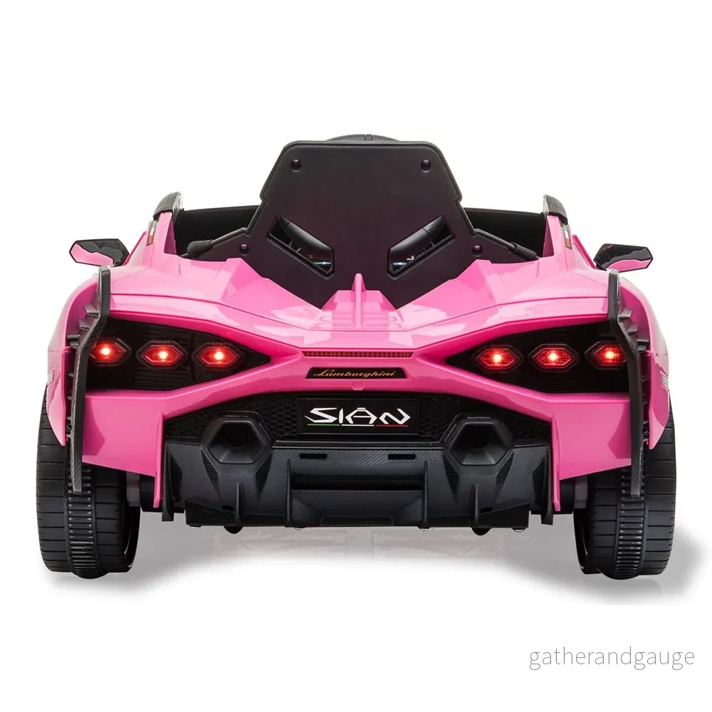 Elbil Barn Lamborghini Sian 12V Rosa - Bild 2