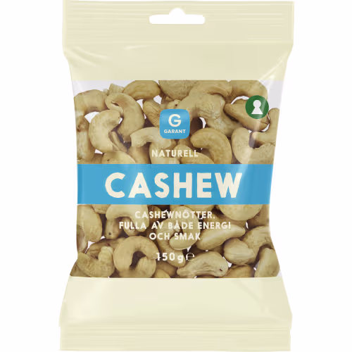 Garant Cashew Naturell 150g Garant Cashew Naturell 150g