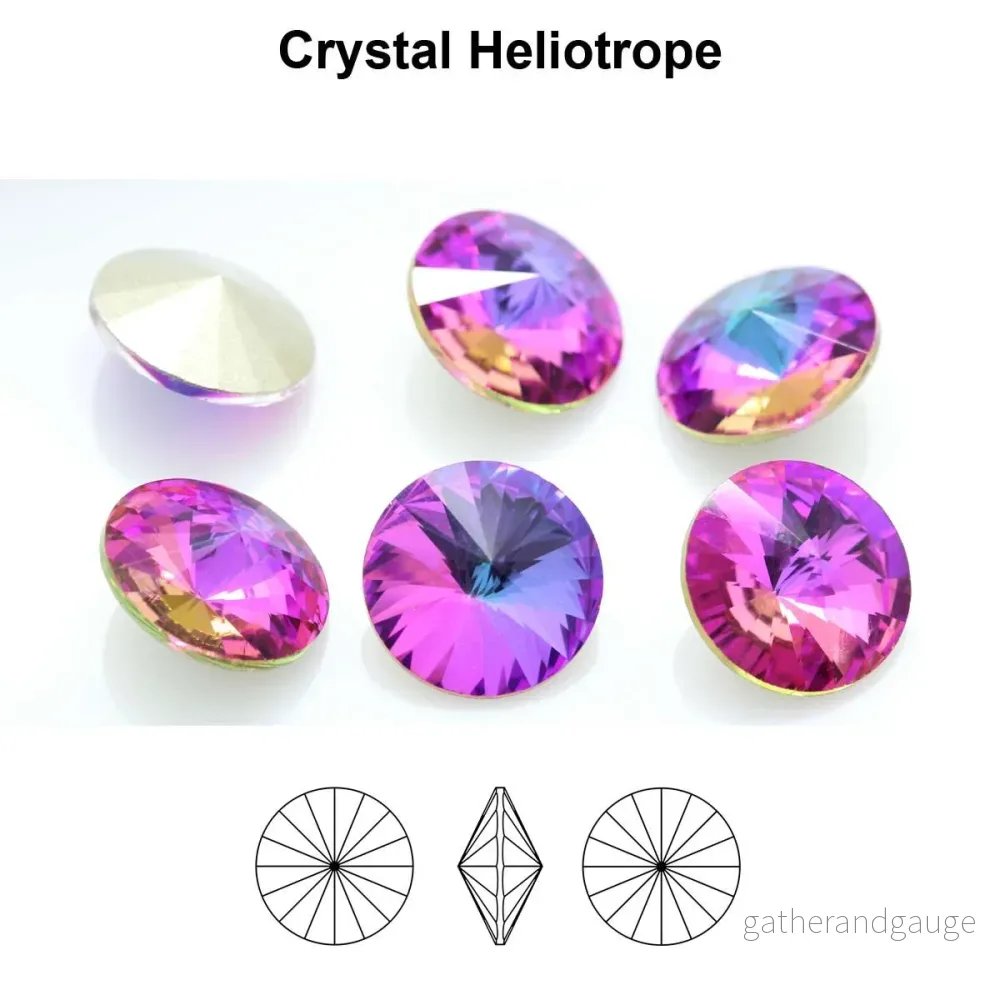 Aurea Crystals A1122 Rivoli – Crystal Heliotrope, 18 mm, 1 styck