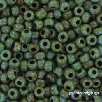 Miyuki Seed Beads - Picasso Turquoise Blue 6/0, 10 gram
