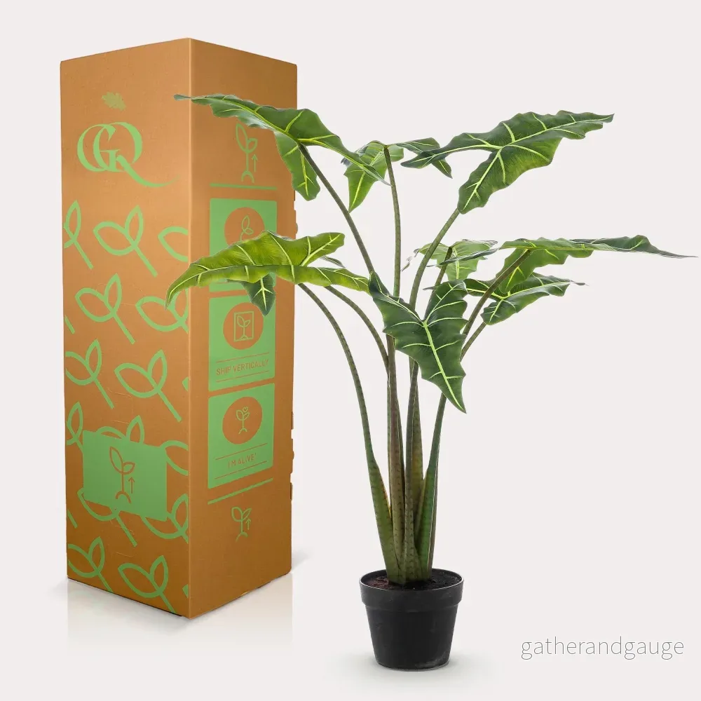 Alocasia konstgjord växt - h100cm, Ø12cm - Bild 3