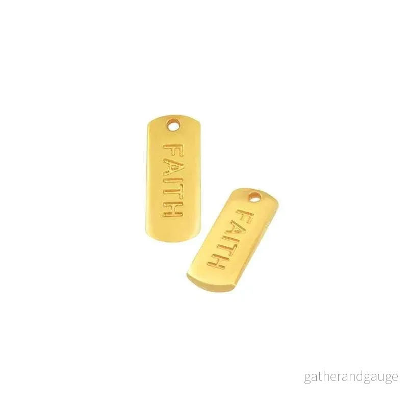 Berlock 24K guldpläterad – Faith 1 styck