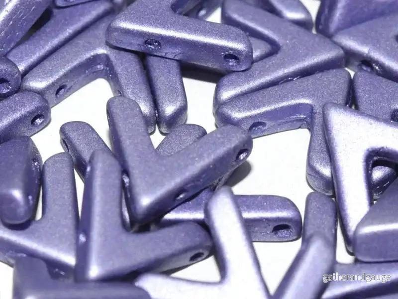 AVA bead – Metallic Lila 10x4mm, 5-pack