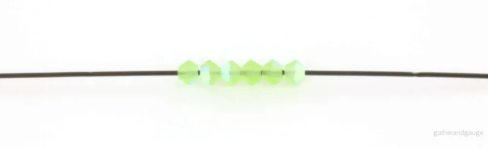 Tjeckiska MC Bicone - Peridot AB Matt 3 mm 40-pack - Bild 2