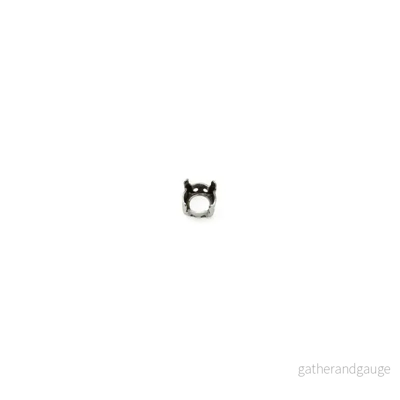 Infattning silverpläterad – Chaton ss39 (8mm) 10-pack