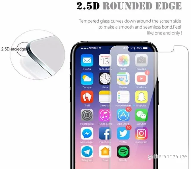 Skärmskydd - Displayskydd i härdat glas till iPhone 6 / 6S / 6 Plus / 7 / 7 Plus / 8 / 8 plus / X - Bild 3
