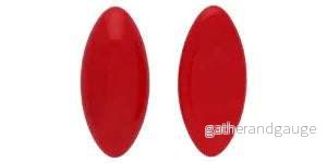 Cabochon Navette - Dk Opaque Red 15x7mm
