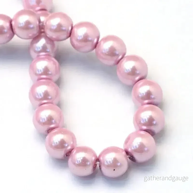 Vaxade Glaspärlor - Flamingo 4mm 1 sträng