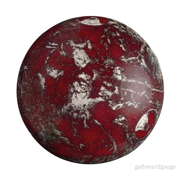 Cabochon par Puca® – Opaque Coral Red New Picasso 25 mm, 1 styck Cabochon par Puca® – Opaque Coral Red New Picasso 25 mm, 1 styck