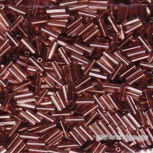 Miyuki Bugle Beads - Copper Lined Crystal 6 mm - Bild 2