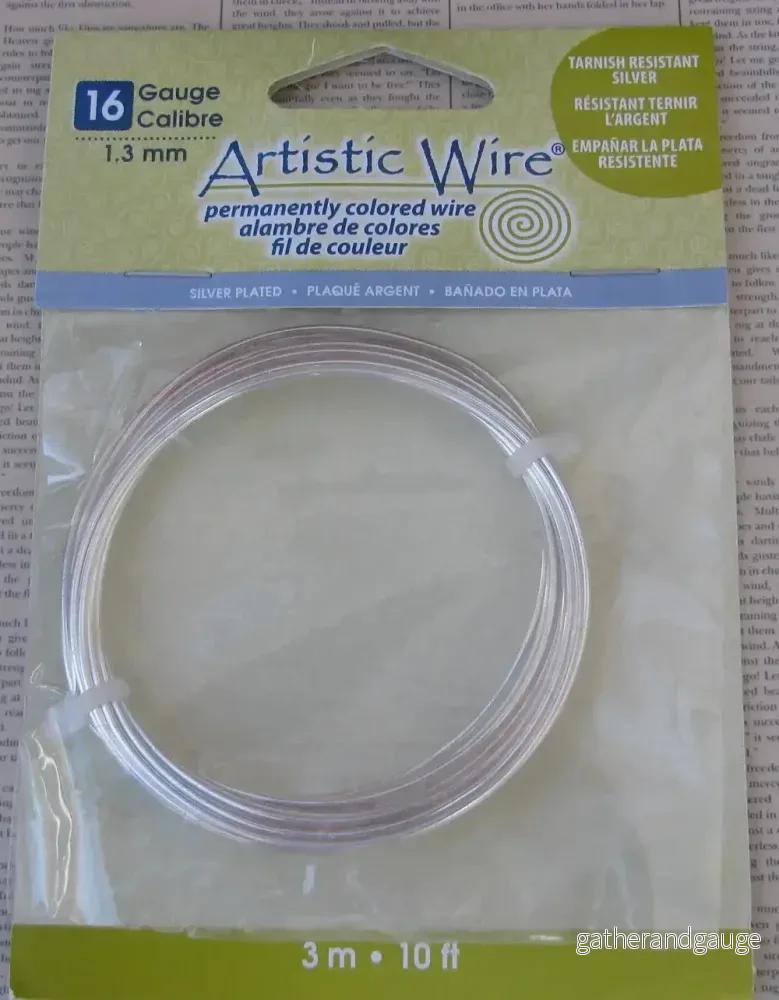 Artistic Wire 16 Ga – Silverpläterad, Non tarnish, 1 förpackning