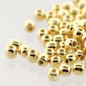 Tjeckiska Druk (Runda) – 24K Gold Plate True 2mm, 50-pack