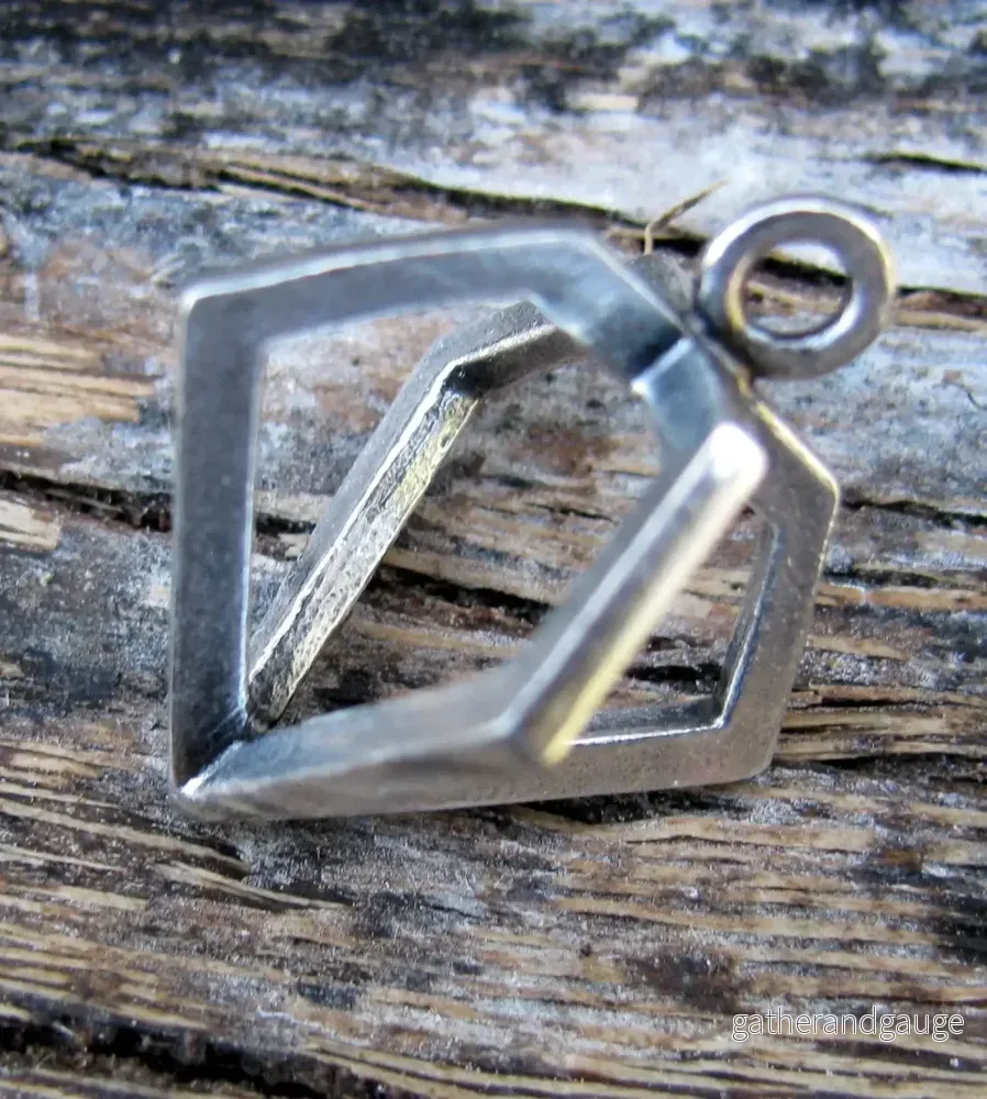 Berlock Silverfärgad - Diamant 19x17mm 1 styck