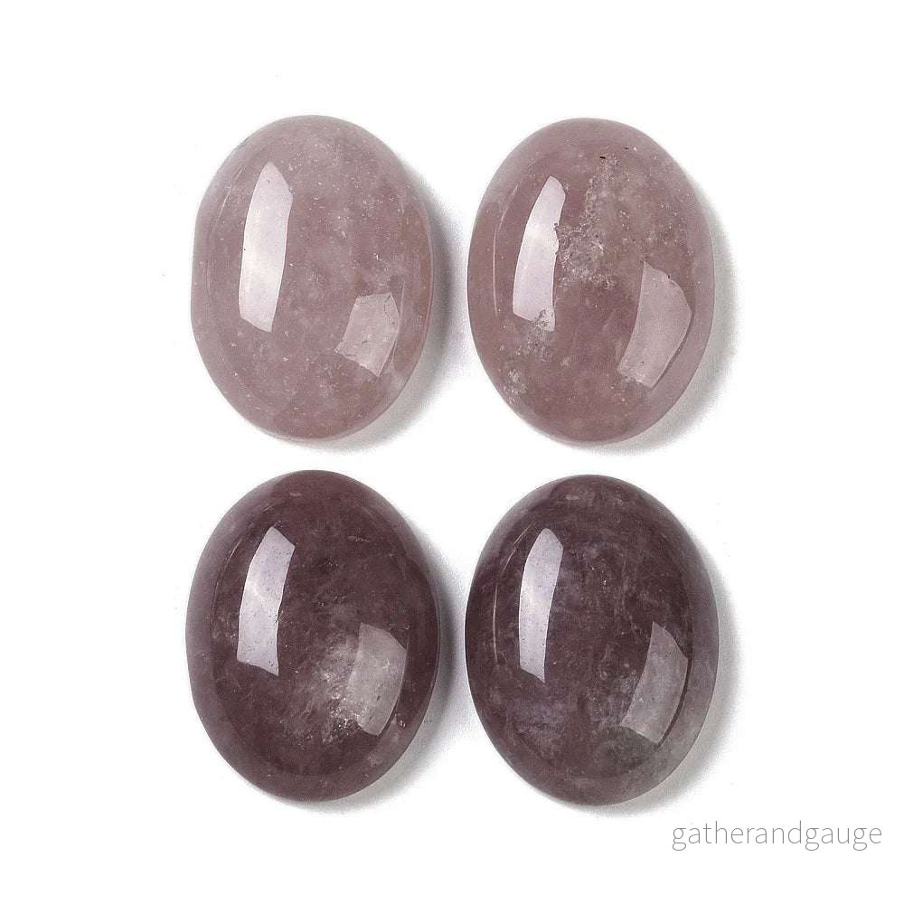Cabochon Strawberry Qvarts - Rosa Oval 18x13mm 1 Styck - Bild 2