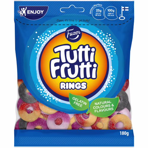 Fazer Rings Tutti Frutti 180g Fazer Rings Tutti Frutti 180g