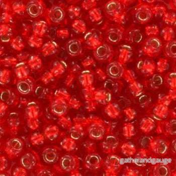 Miyuki Seed beads – Silverlined Flame Red 8/0, 10 gram