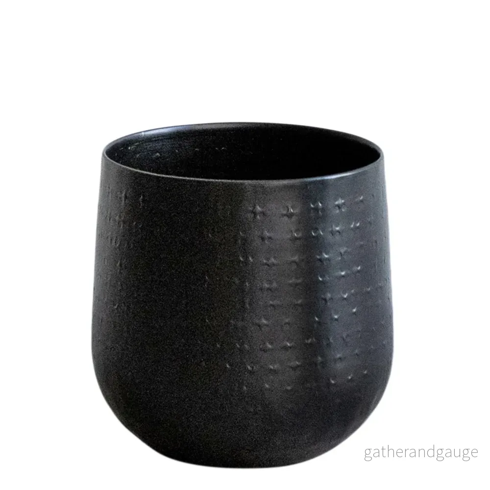 Svart växtkruka - h16cm, Ø16cm