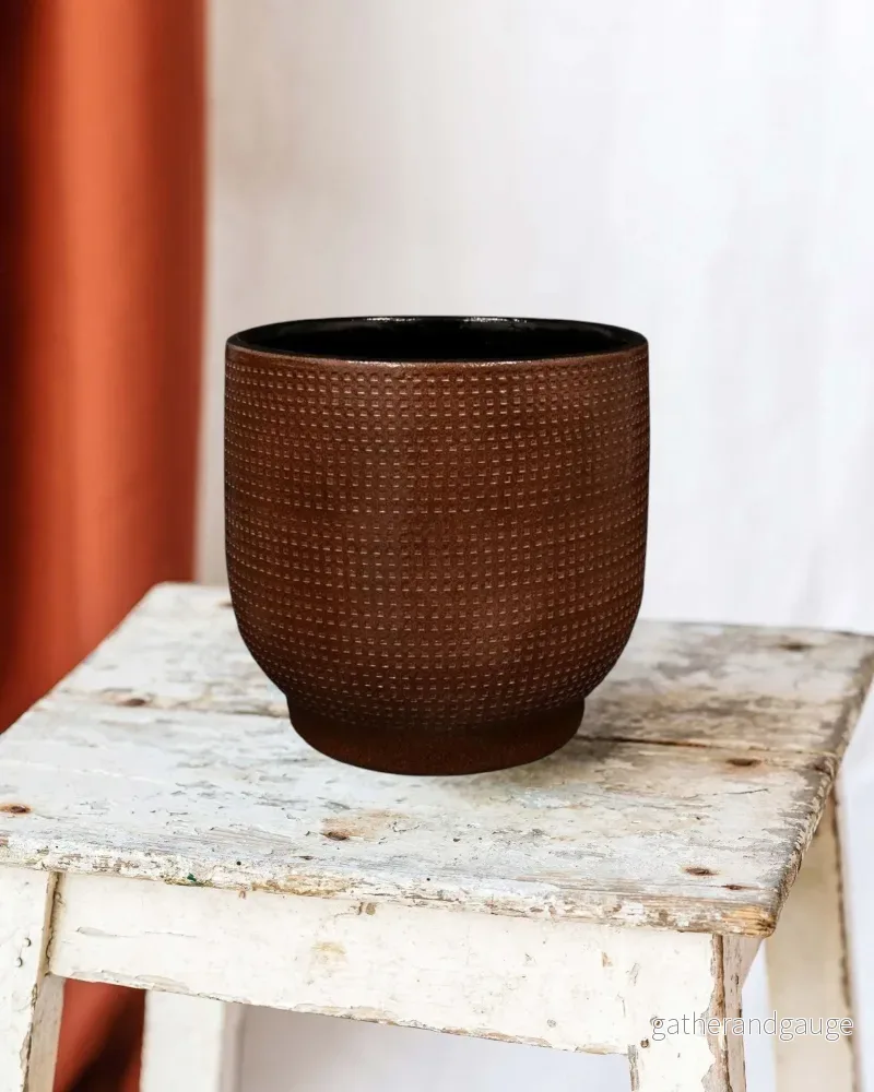 Brun Lykke kruka 18 cm