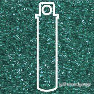 Miyuki Delica Hexcut - Sparkling Teal Lined Crystal 11/0