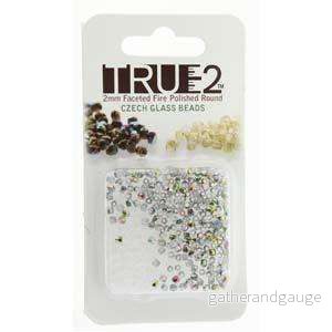 Tjeckiska Firepolish - Crystal Vitrail, True 2 mm, 2 gram