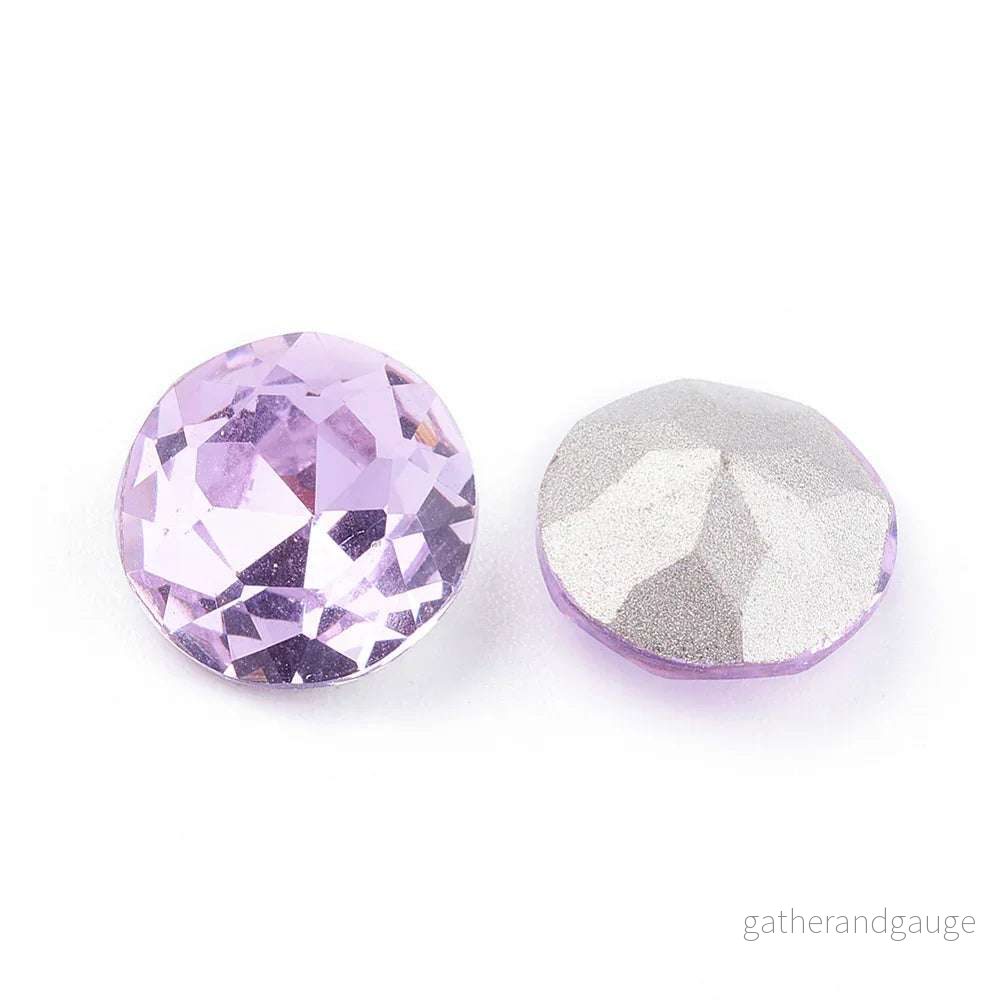 Kinesisk Strass - Round Stone Violet 10mm 1 Styck