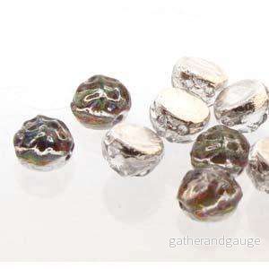 Baroque Cabochon - Backlit Petroleum 7mm 2-håls 10-pack