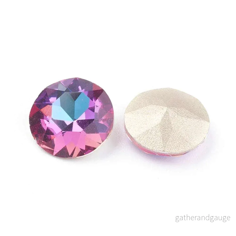 Kinesisk Strass - Round Stone Heliotrope 8mm 1 Styck