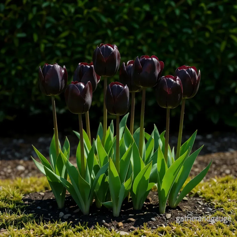 Green boutiQ - Bloembollen - Tulp Triumph Black - Kleur Donker Paars - 15 stuks - Bolmaat 11/12 - XXL Pack - Bild 2