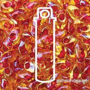 Miyuki Long Magatama – Dark Pink Lined Amber 4x7mm 8,5gram