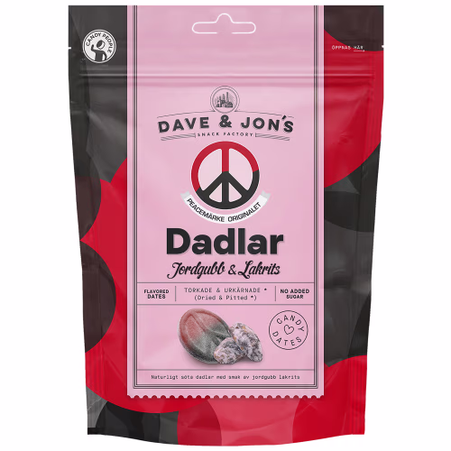 Dave & Jon’s Dadlar Peacemärke 125 g Dave & Jon’s Dadlar Peacemärke 125 g