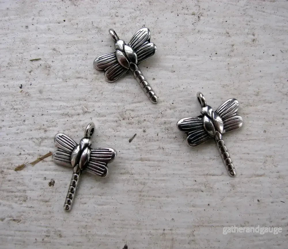 Berlock Silverfärgad – Slända, 3-pack