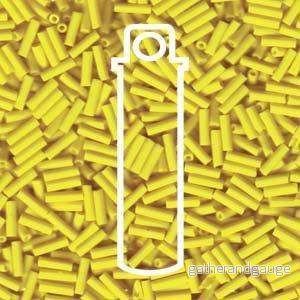 Miyuki Bugle Beads - Opaque Yellow 6 mm 17gram