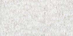 TOHO Seed Beads - Transparent-Lustered Crystal 11/0, 10gram