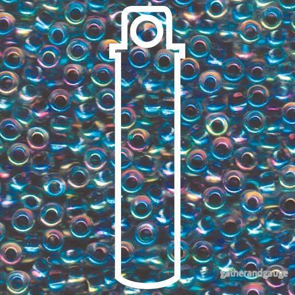 Miyuki Seed Beads – Blue Lined Crystal AB 6/0, 20 gram Miyuki Seed Beads – Blue Lined Crystal AB 6/0, 20 gram