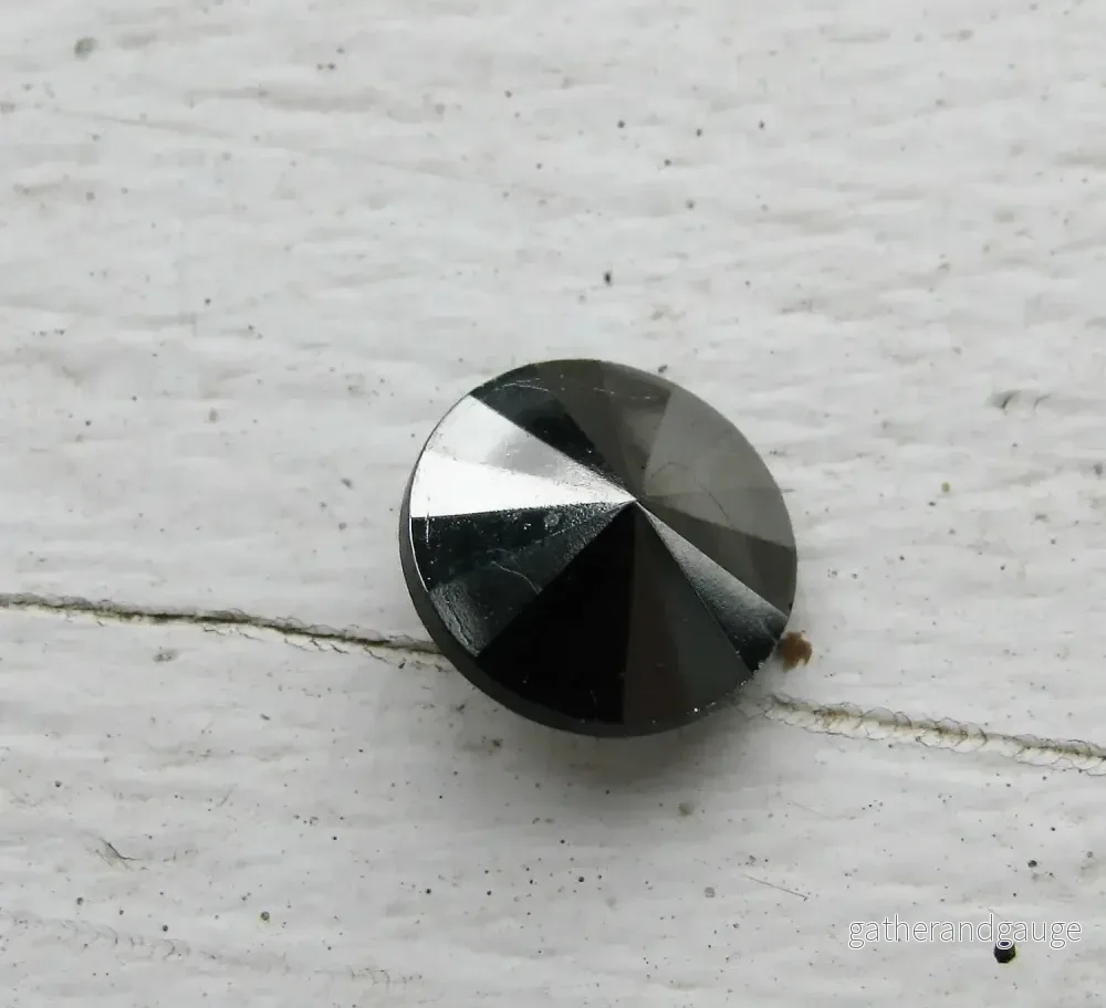 Matubo Rivoli - Jet Hematite 12mm