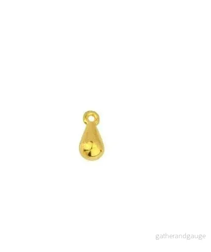 Berlock 24K guldpläterad – Droppe 6x10mm 1 styck Berlock 24K guldpläterad – Droppe 6x10mm 1 styck