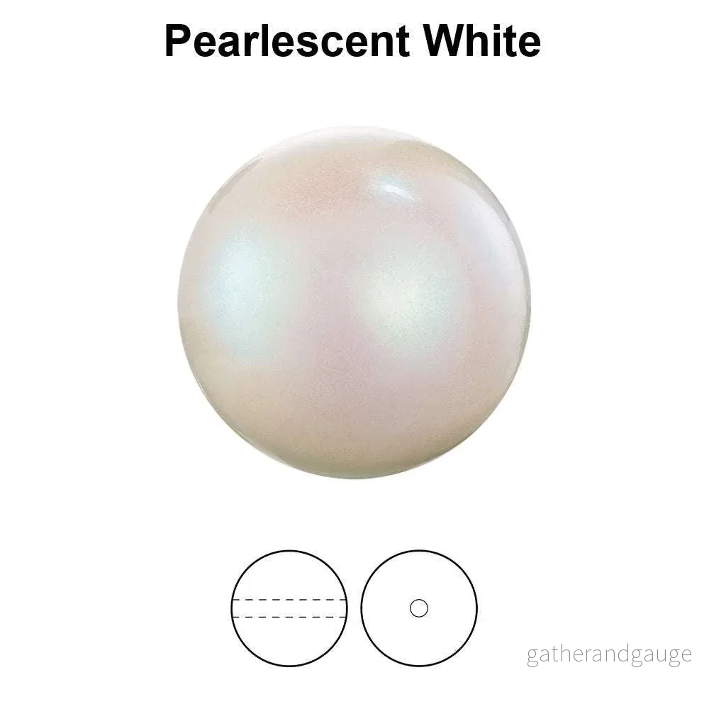 Preciosa Pearl Round - Maxima Pearlescent White 8 mm, 20- pack