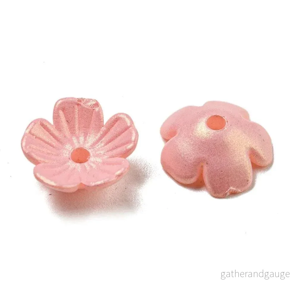 Pärlhattar Akryl – Blomma Misty Rose Lyster 10mm 5 gram Pärlhattar Akryl – Blomma Misty Rose Lyster 10mm 5 gram