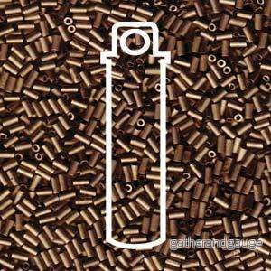Miyuki Bugle Beads - Matte Metallic Dark Bronze 3 mm