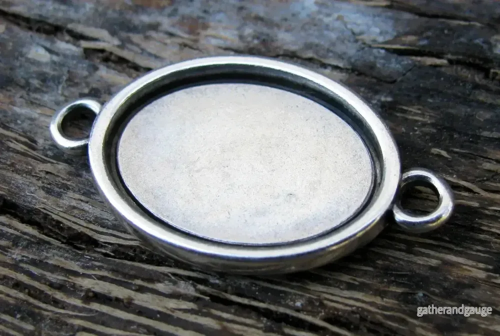 Ramberlock / connector Silverfärgad - Oval 18x13mm, 1 styck - Bild 2