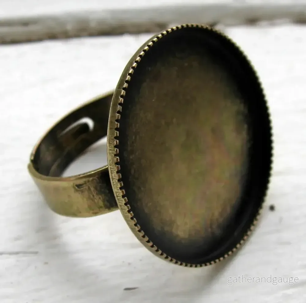 Ringstomme bronsfärgad – Ram rund 25mm, 1 styck
