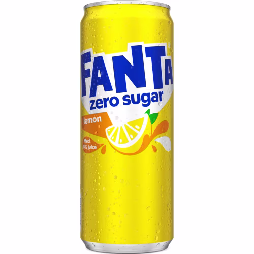 Fanta Lemon Zero Läsk Burk 33cl Fanta Lemon Zero Läsk Burk 33cl