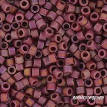 Miyuki Delica - Opaque Glazed Frosted Rainbow Dk Red 11/0, 5 gram